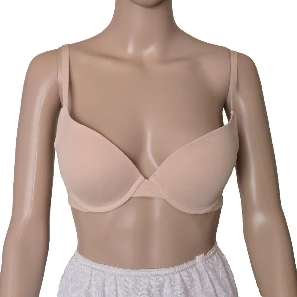 Pink Victoria’s Secret Pushup lined underwire Bra Size 34C